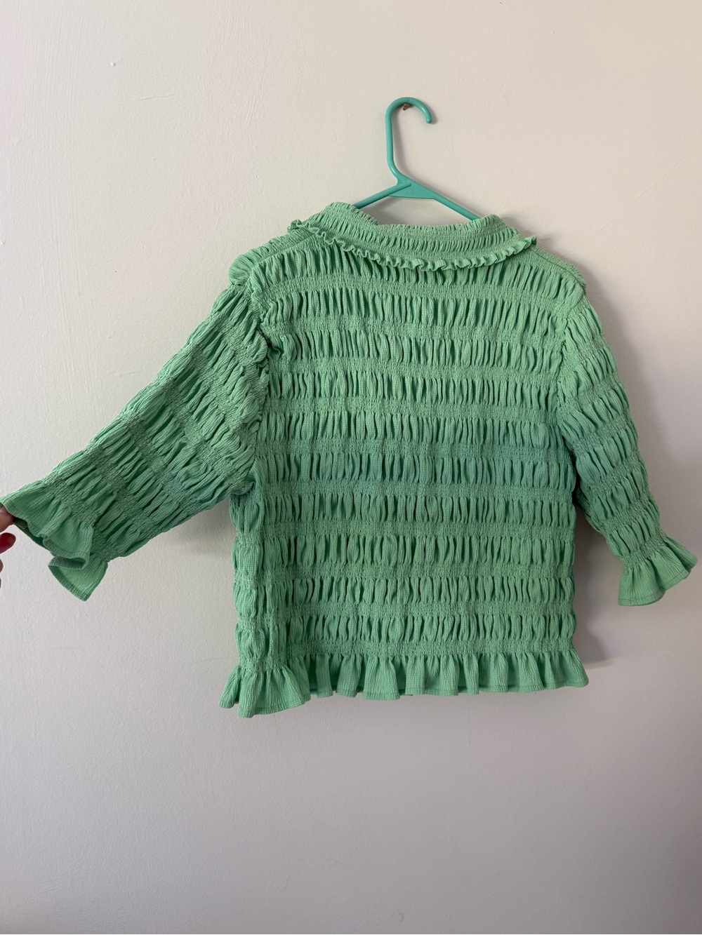 Maeve Green Textured Scrunch Button-Front Women's Summer Top
Anthropologie Sz Lg - Picture 9 of 12